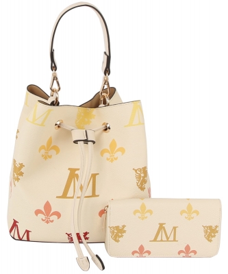 2in1 Fashion Hobo Crossbody Bag LMP009-Z-1W BEIGE